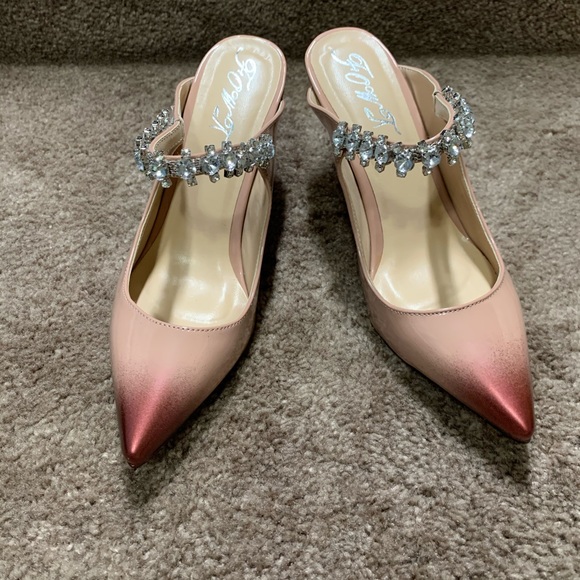 FOWT Pointed Toe Stiletto High Heel Mules Sandals - Picture 2 of 13